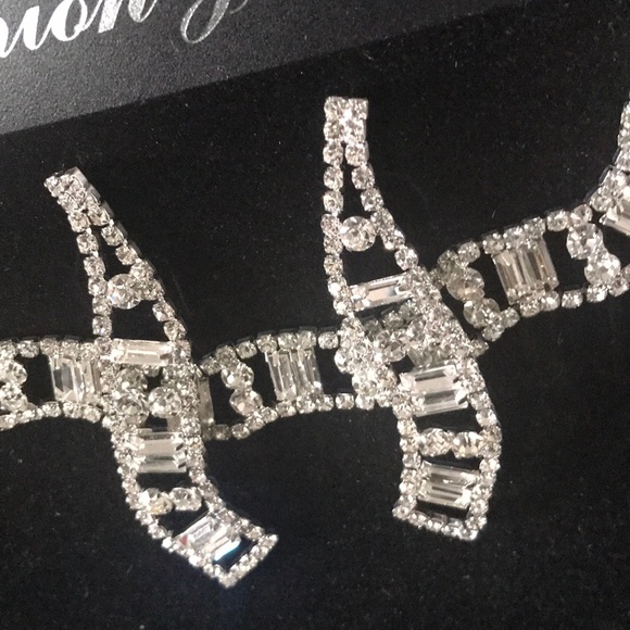 NWT Pave 2pc Zirconia Necklace and earrings set - Picture 2 of 4